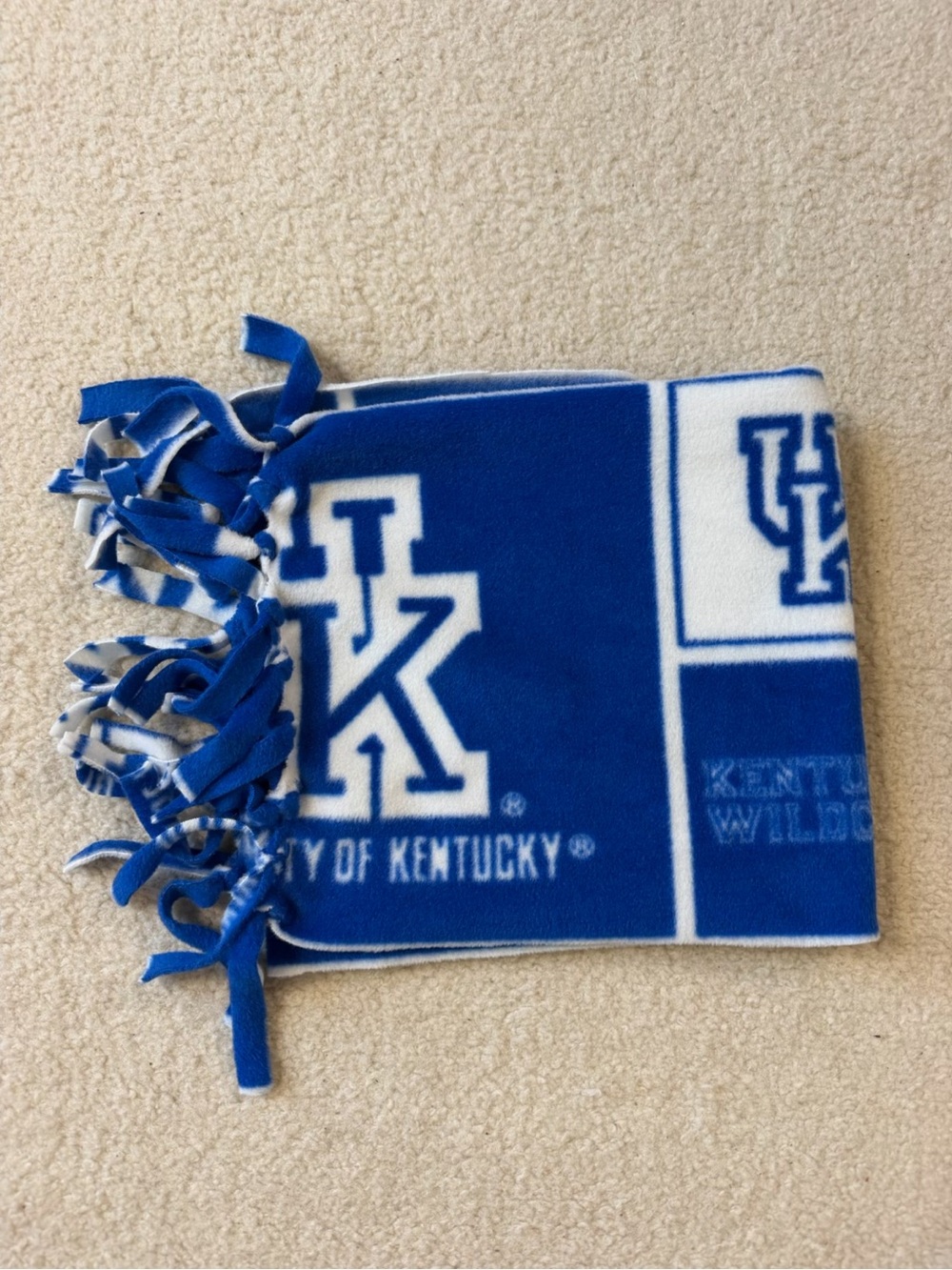 University of Kentucky Blue & White Tie-Edge Fleece Scarf